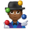 Man Juggling- Medium-Dark Skin Tone emoji on LG